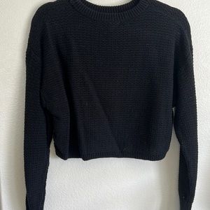 Black Cropped Sweater